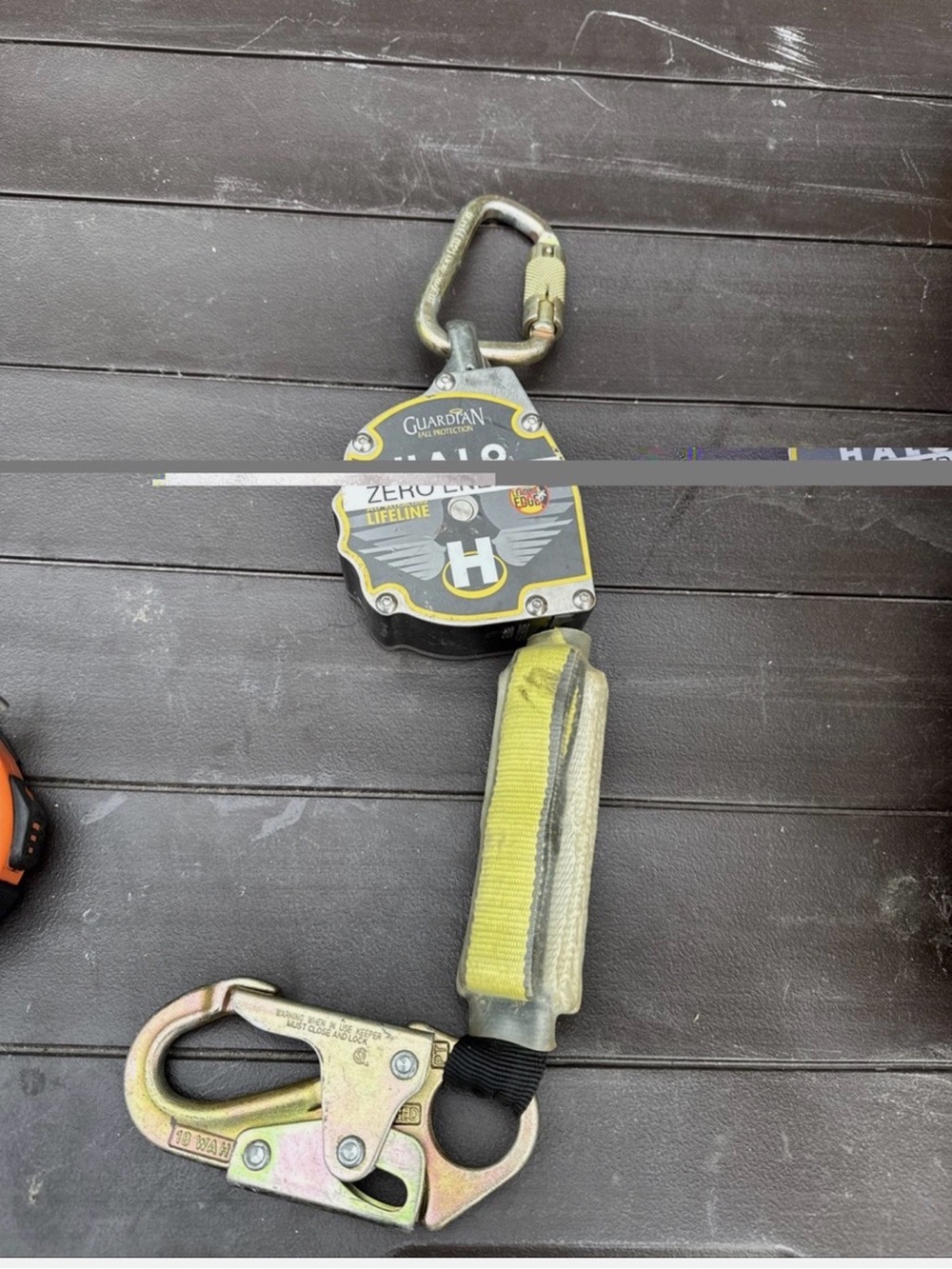 Guardian Fall Protection Retractable Lifeline - Yellow/Black